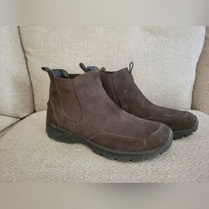 Lands' End Suede All Weather Chelsea Boot Size 11D #473030 Brown